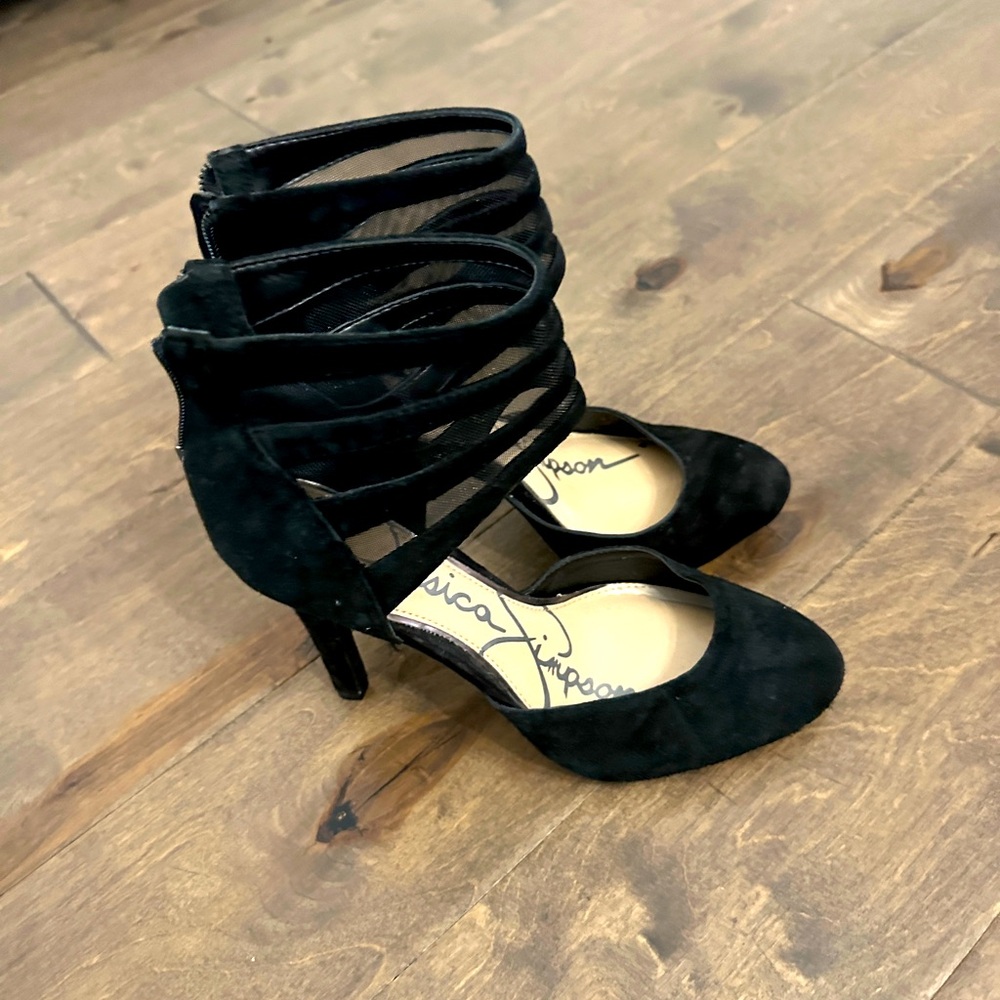 Jessica Simpson black suede shoes. Never worn. Size 6.5